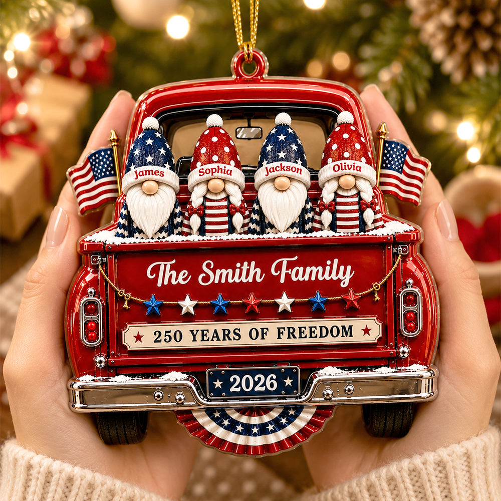 250th Anniversary Driving Home Freedom And Family Love - Real 3D Relief Ornament 2