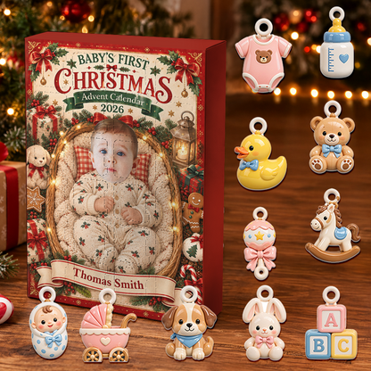 Baby's First Christmas Advent Calendar 2026 24 Day Christmas Countdown Box With Cute Figurines - Advent Calendar Box-Box&Acrylic