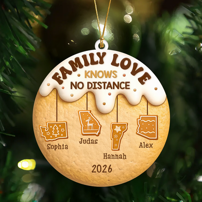Love Connects Every Mile - Real 3D Relief Ornament