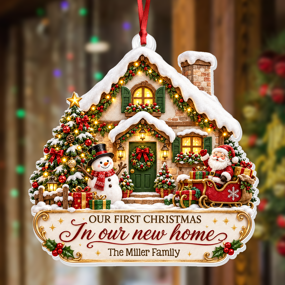 First Christmas in Our New Home - Real 3D Relief Ornament