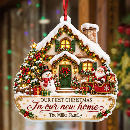 First Christmas in Our New Home - Real 3D Relief Ornament