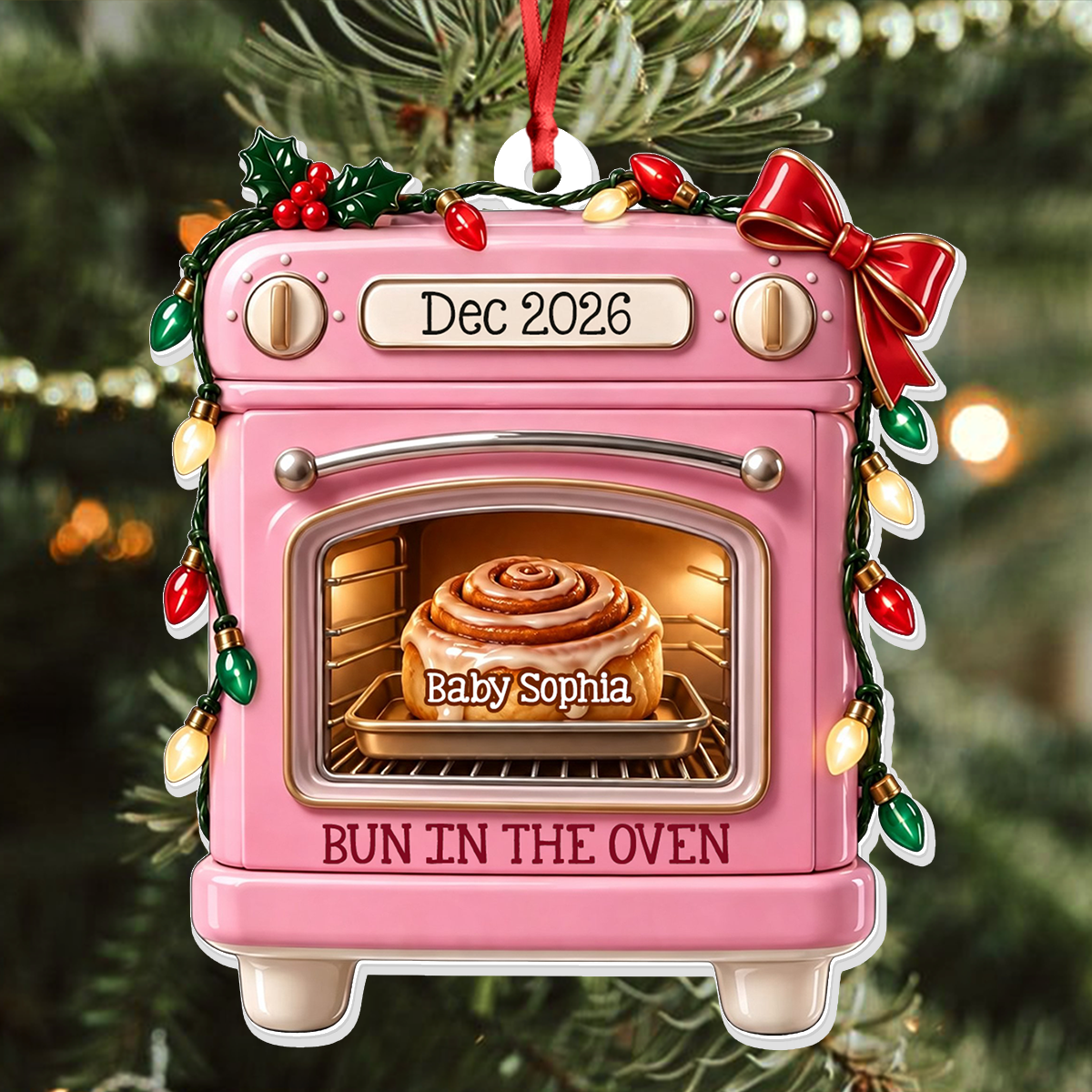 Eagerly Awaiting Our Little One - Real 3D Relief Ornament