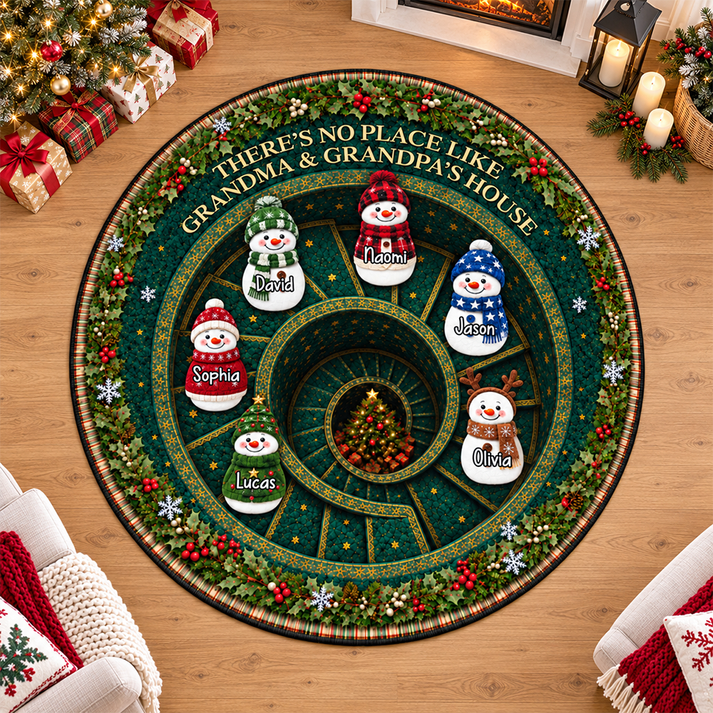 Custom Photo Clown Shaped Doormat - Personalized Christmas Decor 3D Round Rug