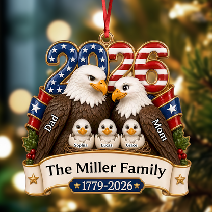 Love Anchored In Heritage And Pride 250 Years Of Freedom  - Real 3D Relief Ornament