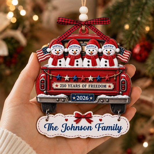 Driven By Love United By Freedom Personalized America 250th Anniversary Christmas - Personalized Engagement Gifts