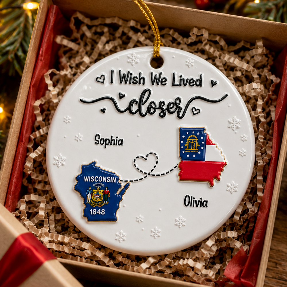 No Distance Between Us - Real 3D Ceramic Ornament