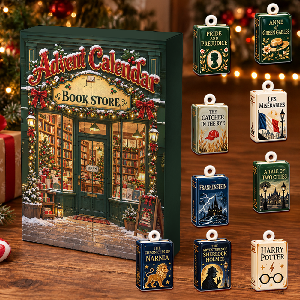 Merry Christmas Book Lover Advent Calendar 2026 - 24 Day Christmas Countdown Box With Cute Figurines - Advent Calendar Box-Box&Acrylic