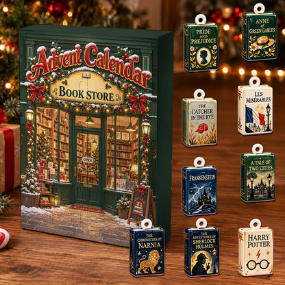 Merry Christmas Book Lover Advent Calendar 2026 - 24 Day Christmas Countdown Box With Cute Figurines - Advent Calendar Box-Box&Acrylic