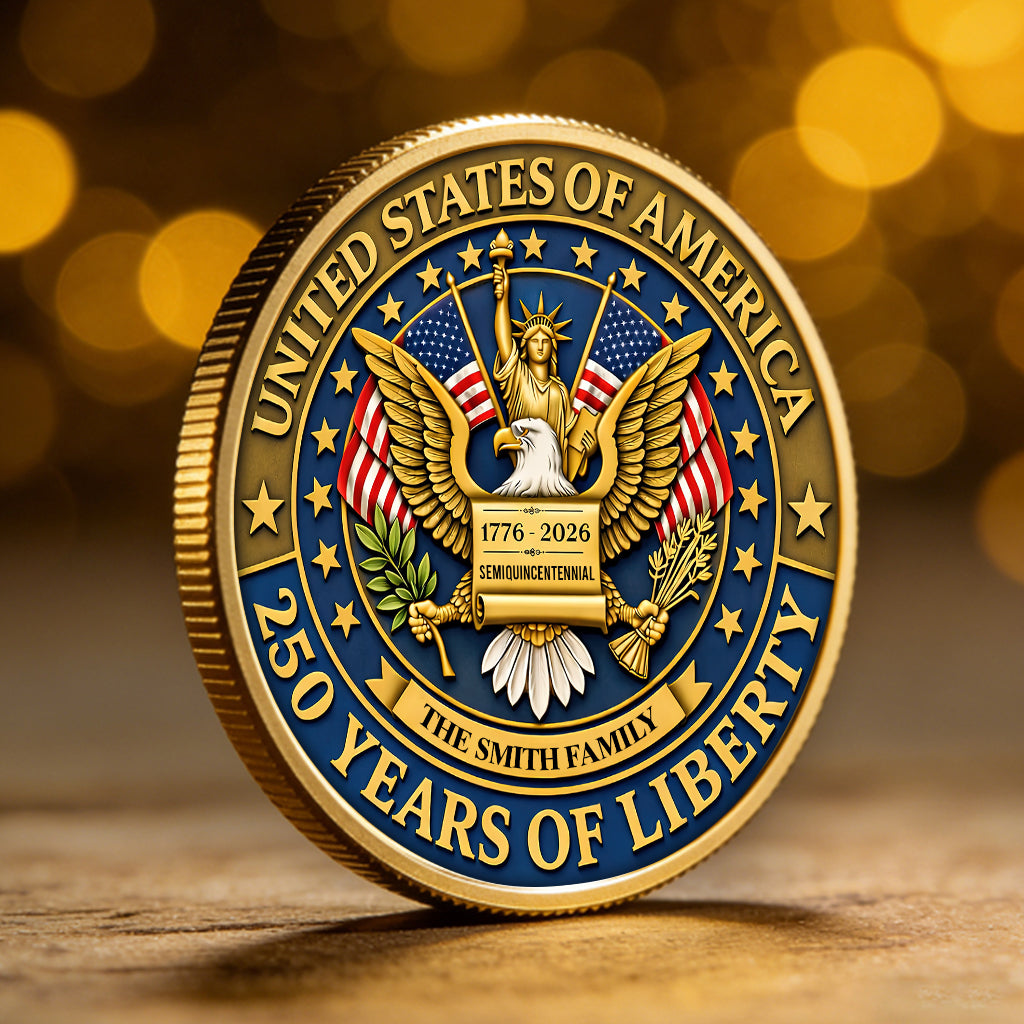 250th Anniversary U.S.A. Commemorative Challenge Coin 1776-2026