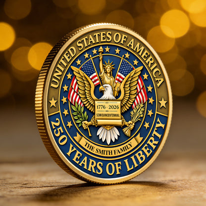 250th Anniversary U.S.A. Commemorative Challenge Coin 1776-2026
