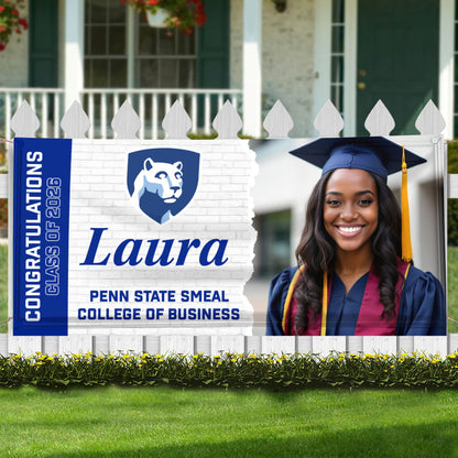 Custom Logo And Photo Congrats 2026 Personalized Banner - Graduation Decor