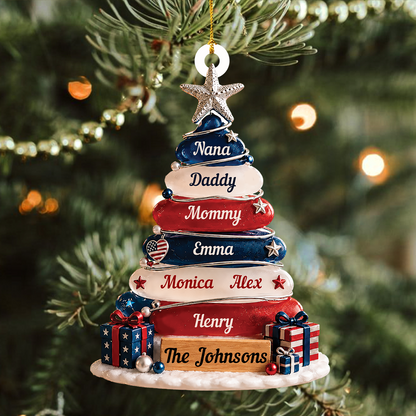 A Cozy Christmas United States Of America - Real 3D Relief Ornament