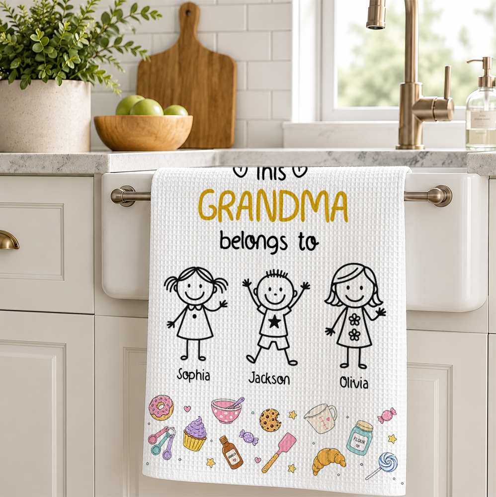 Make Life More Grand With Lovely Kids - Personalized Kitchen Towel