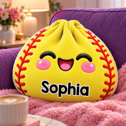 Sports Dumpling Custom Shaped Pillow - Personalized Custom Pillow - Gifts for Kids