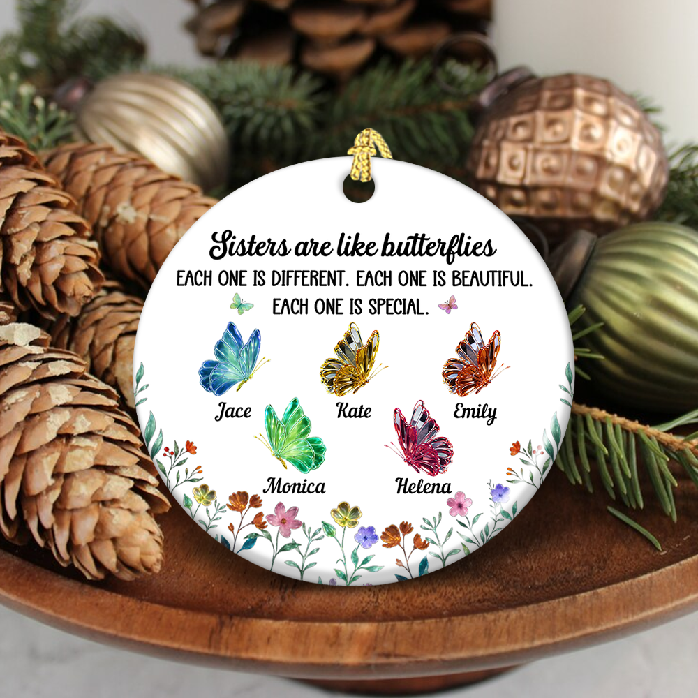 Love Between Us Festive Sister Love - Real 3D Ceramic Ornament