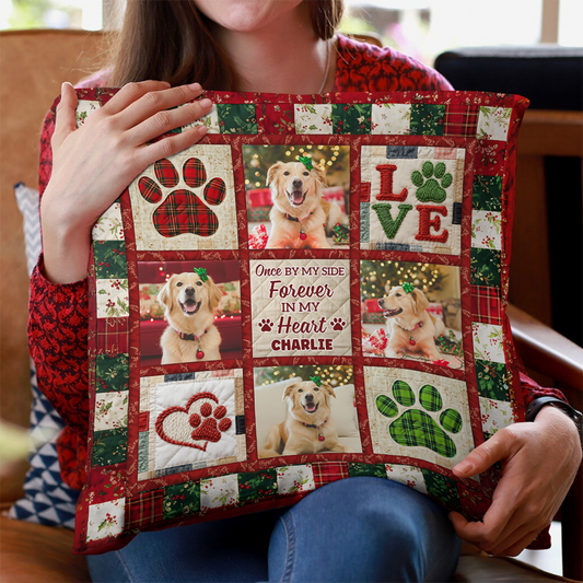 Loving Memorial Pawprints - Personalized Custom Pillow