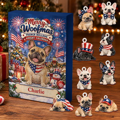 Merry Pugmas Advent Calendar 2026 24 Day Christmas Countdown Box With Cute Figurines - Advent Calendar Box-Box&Acrylic