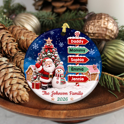 Our Family This Christmas - Real 3D Ceramic Ornament