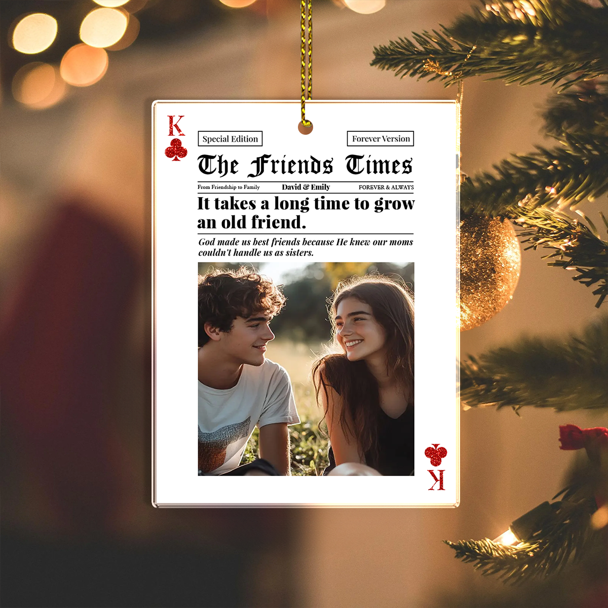 Best Friends Forever - Personalized Acrylic Ornament