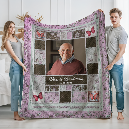 I Miss You - Memorial Personalized Custom Blanket - Sympathy Gift