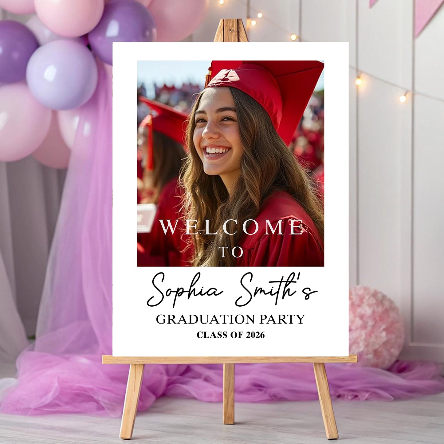 Class Of 2026 High School Graduation Party - Personalized Graduation Welcome Sign - Graduation Gifts