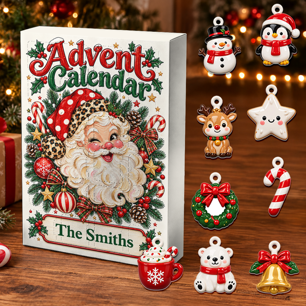 Santa Calendar 2026 - 24 Day Christmas Countdown Box With Cute Figurines - Advent Calendar Box-Box&Acrylic