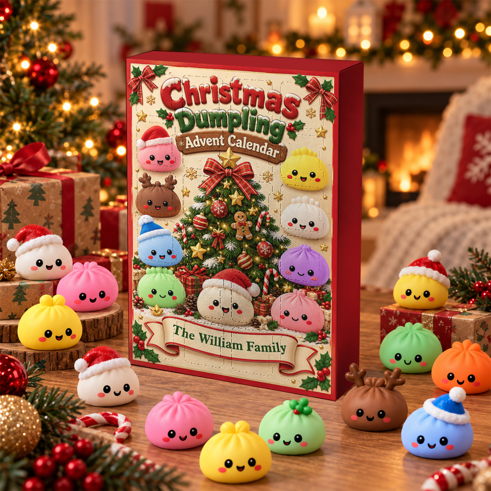 Twenty Four Days Of Squishy - Dumpling Advent Calendar - 24 Mini Dumpling Squishies - Family Countdown Calendar
