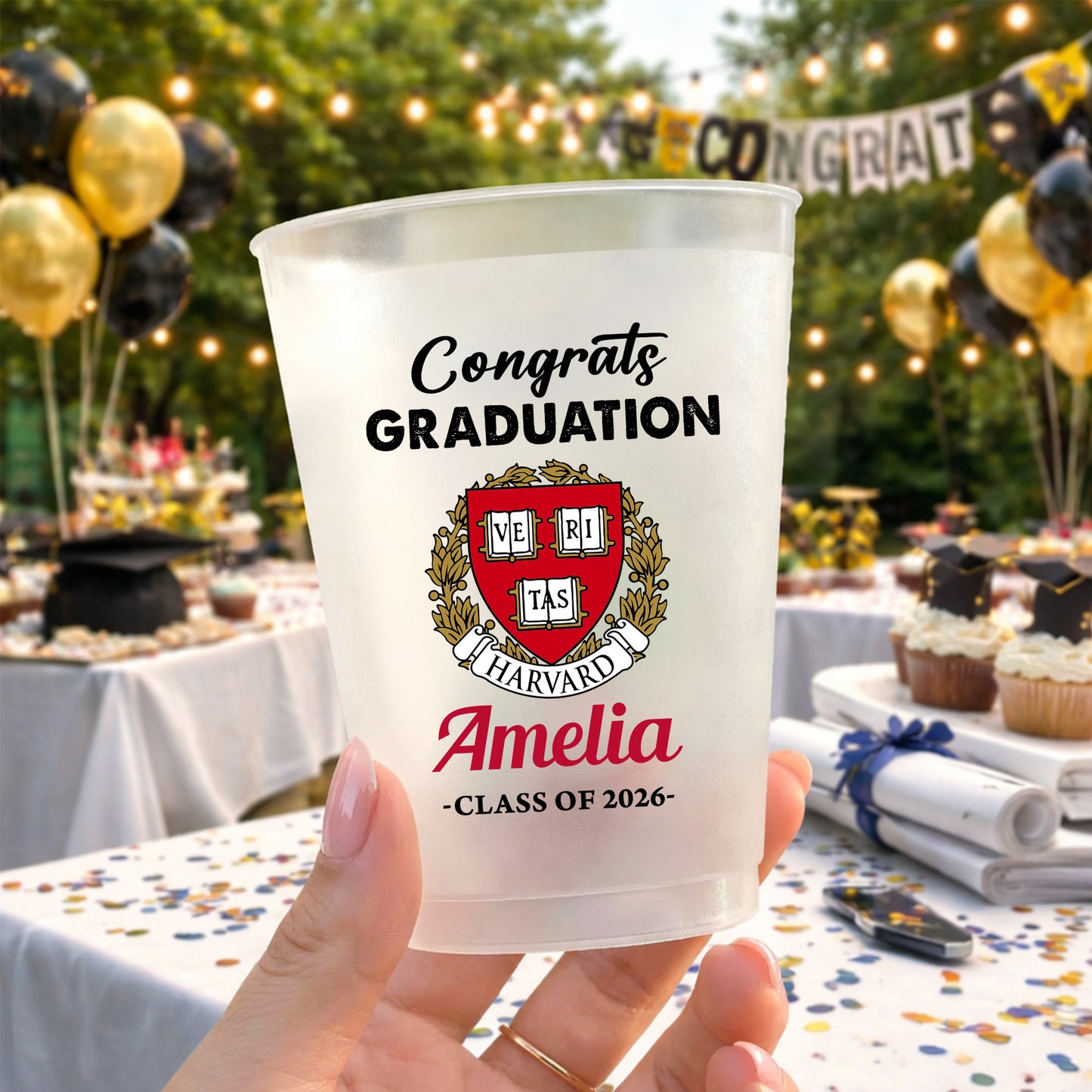 Custom Logo - Personalized Graduation Cups
