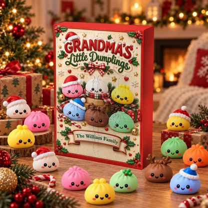 Grandma's Dumpling - Dumpling Advent Calendar - 24 Mini Dumpling Squishies - Family Countdown Calendar