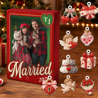 Sealed With A Christmas Kiss Advent Calendar 2026 24 Day Christmas Countdown Box With Cute Figurines - Advent Calendar Box-Box&Acrylic