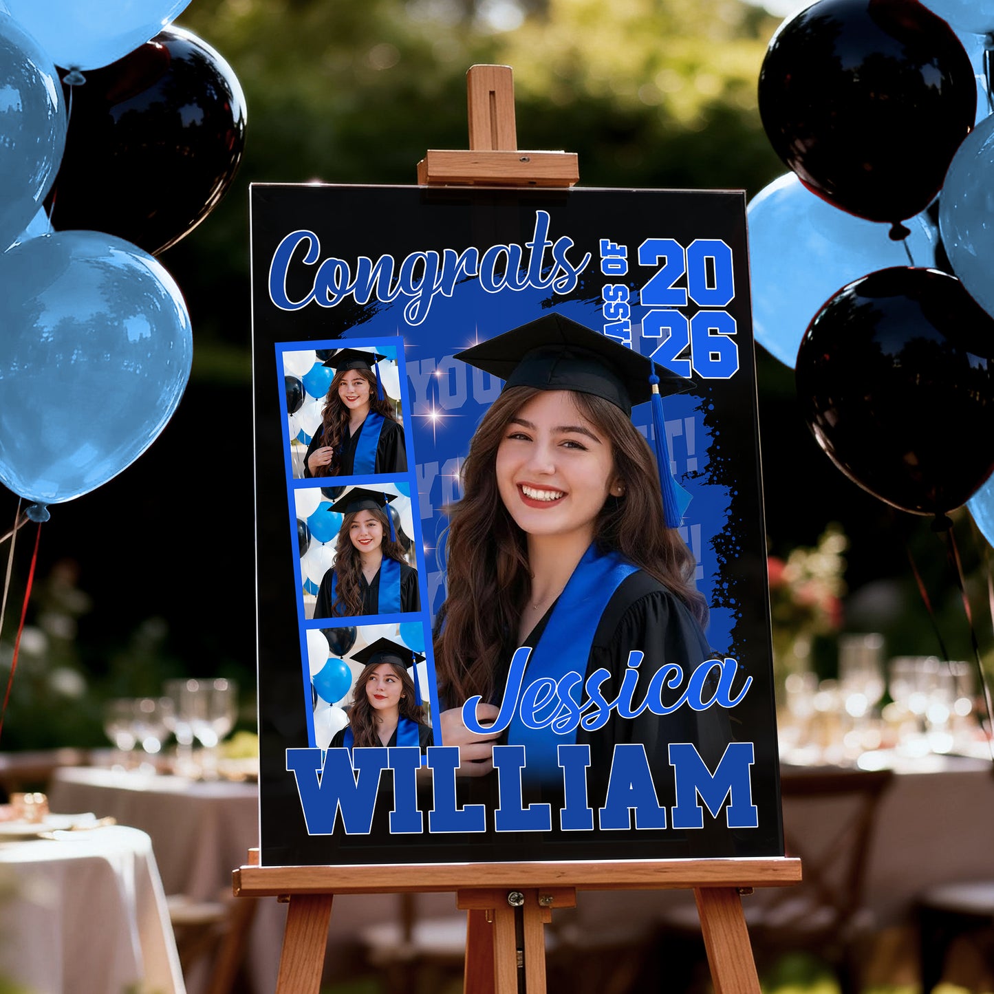 Congrats 2026 Graduation - Personalized Graduation Welcome Sign - Custom Acrylic Celebration Sign