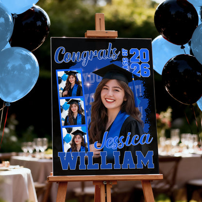 Congrats 2026 Graduation - Personalized Graduation Welcome Sign - Custom Acrylic Celebration Sign