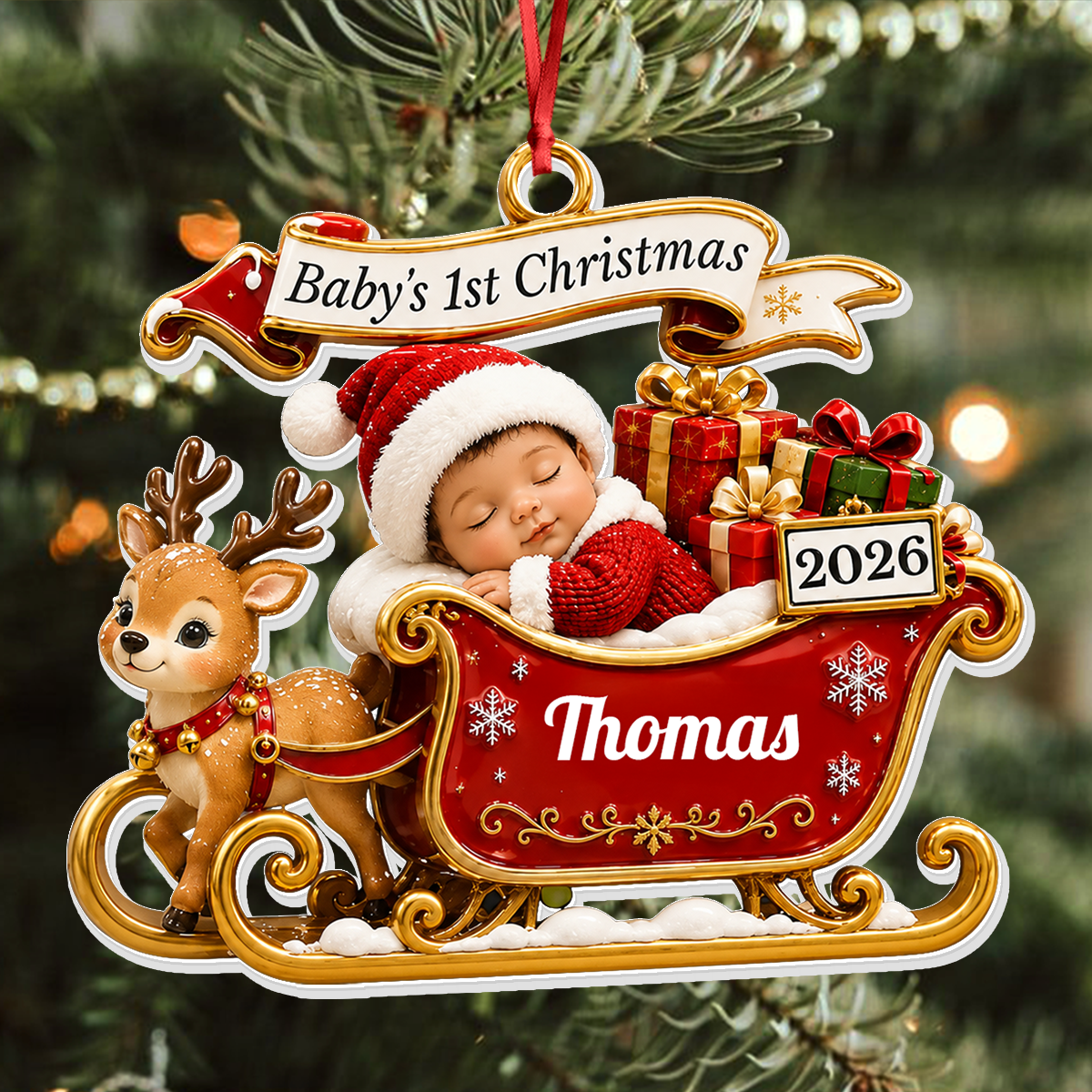 Tiny Miracle Big Joy  - Real 3D Relief Ornament - New Moms, New Dads