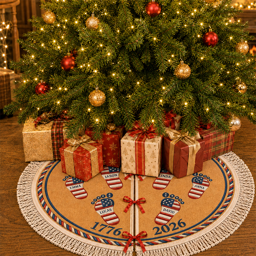 250 Years Of Freedom - Custom Tree Skirt - Personalized Christmas Gifts