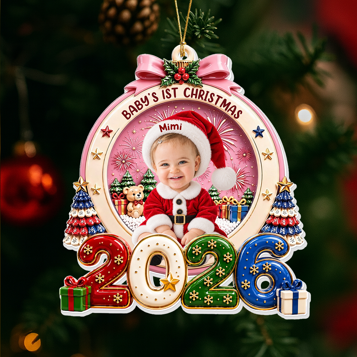 Baby 2026 Gifts for New Mom New Dad Newborn - Real 3D Relief Ornament