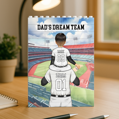 Daddy Dream Team Custom Building Blocks for Dad - Father's Day Gifts