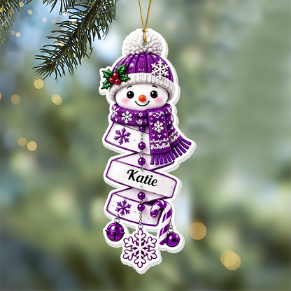 Snowman Cheer Merry Christmas - Real 3D Relief Ornament