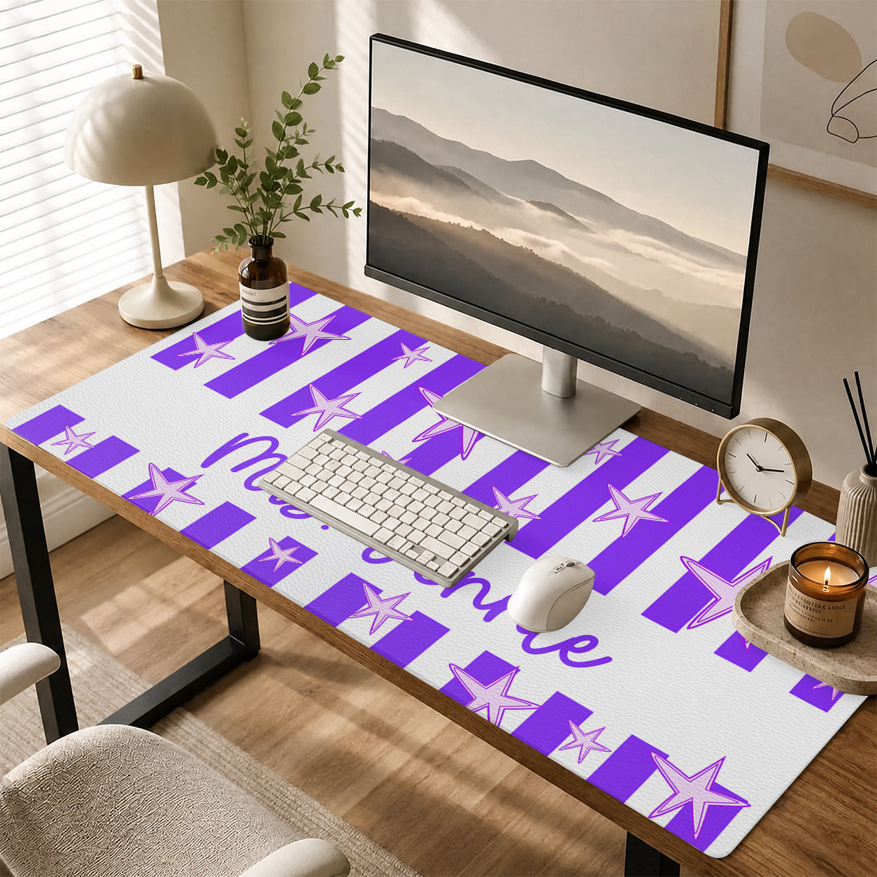 Custom Name Teacher Gifts - Personalized Leather Desk Mat - Gift For Her