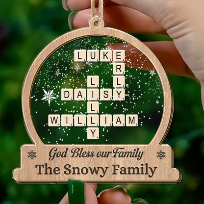 God Bless Our Family - Personalized Acrylic Ornament