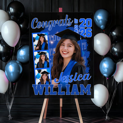 Congrats 2026 Graduation - Personalized Graduation Welcome Sign - Custom Acrylic Celebration Sign