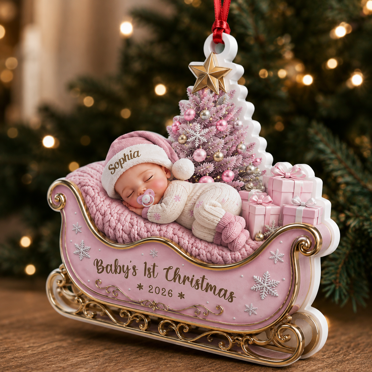 New Parents - Precious Little Bundle Of Joy 250 Years Of Freedom  - Real 3D Relief Ornament