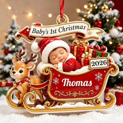 Tiny Miracle Big Joy  - Real 3D Relief Ornament - New Moms, New Dads