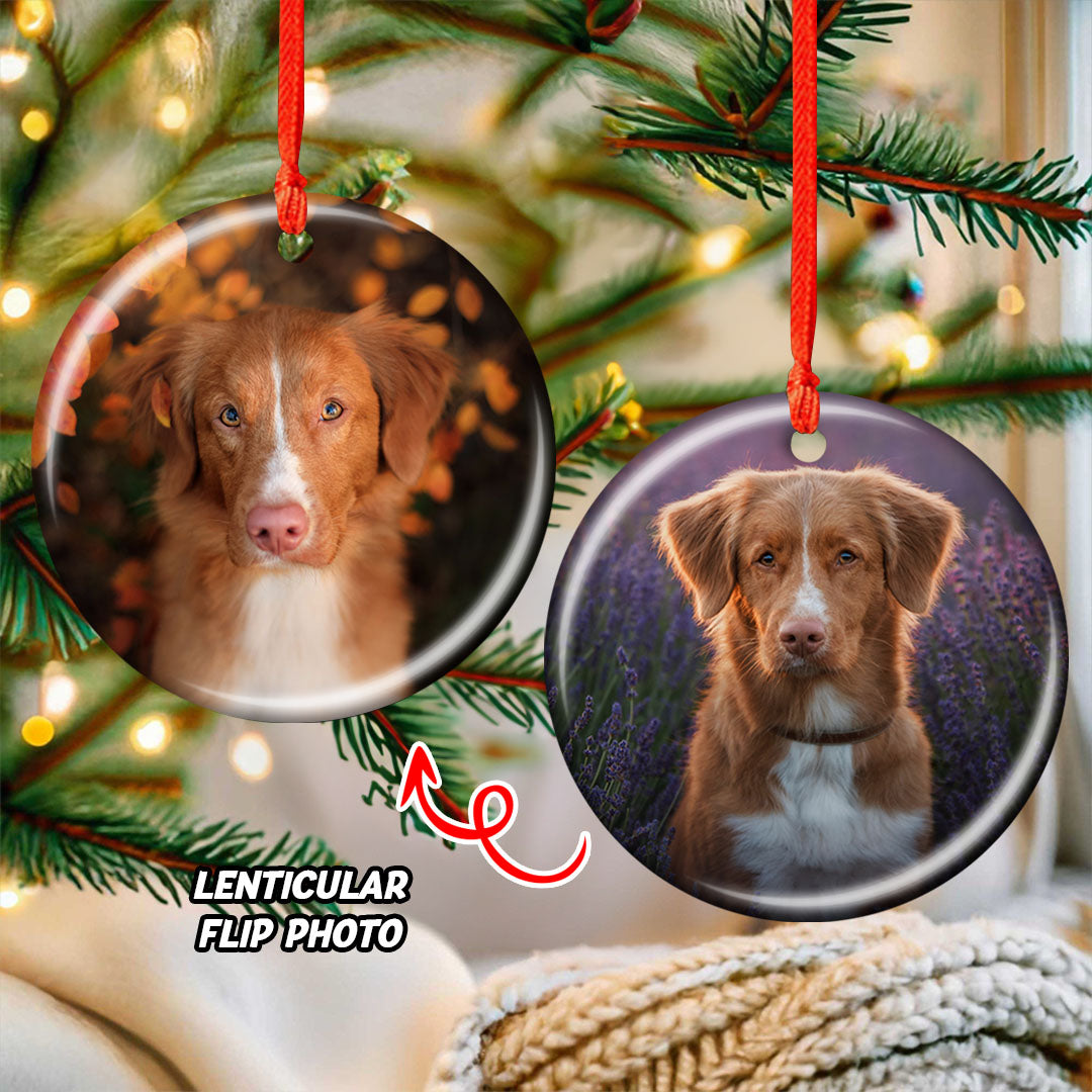Our Cute Pet - Custom Photo Lenticular Ornaments