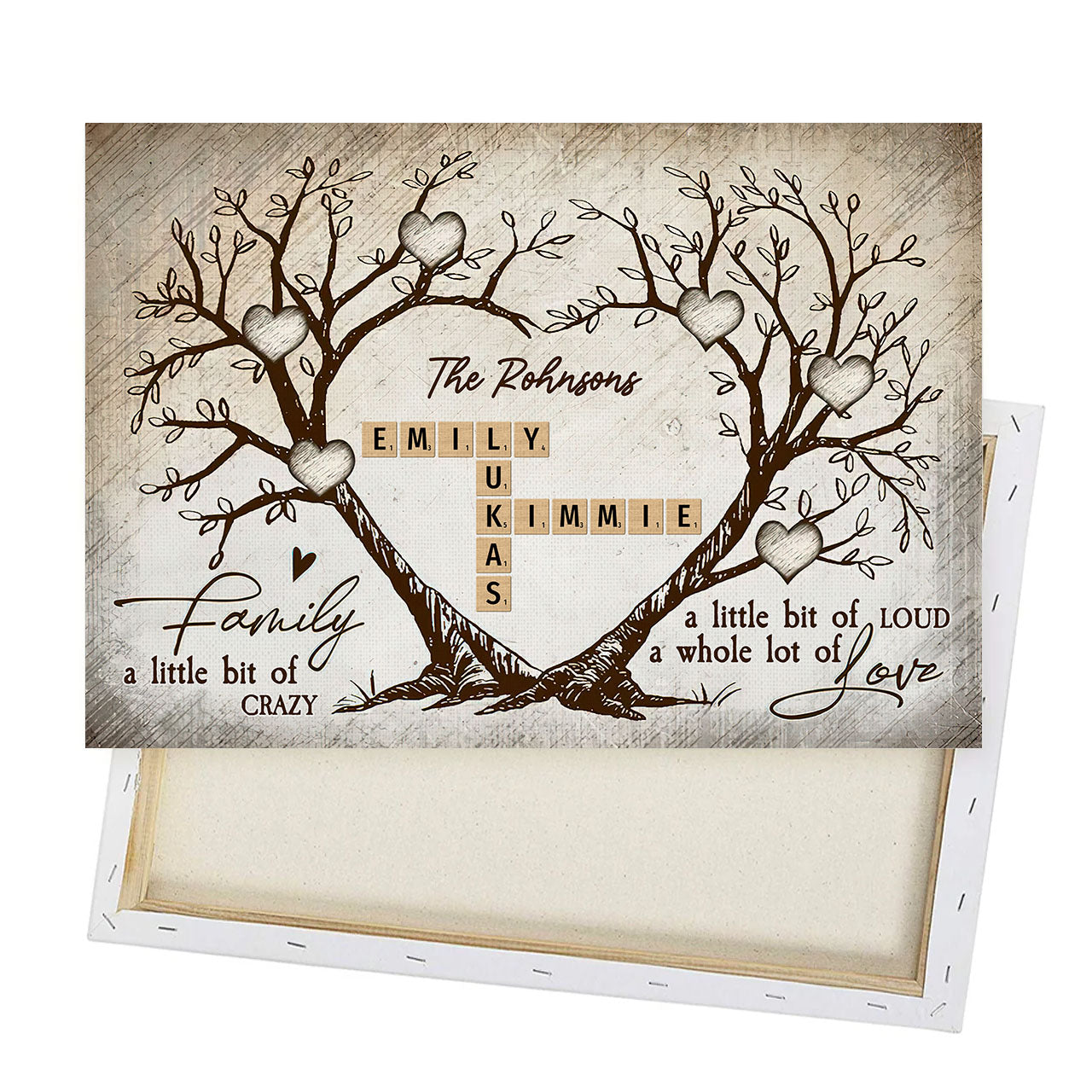 Our Family Crossword -  Personalized Canvas Prints