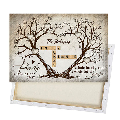 Our Family Crossword -  Personalized Canvas Prints