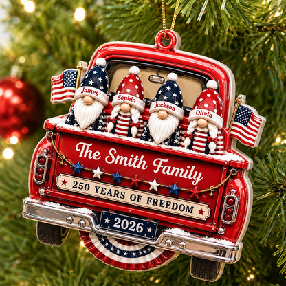250th Anniversary Driving Home Freedom And Family Love - Real 3D Relief Ornament 2