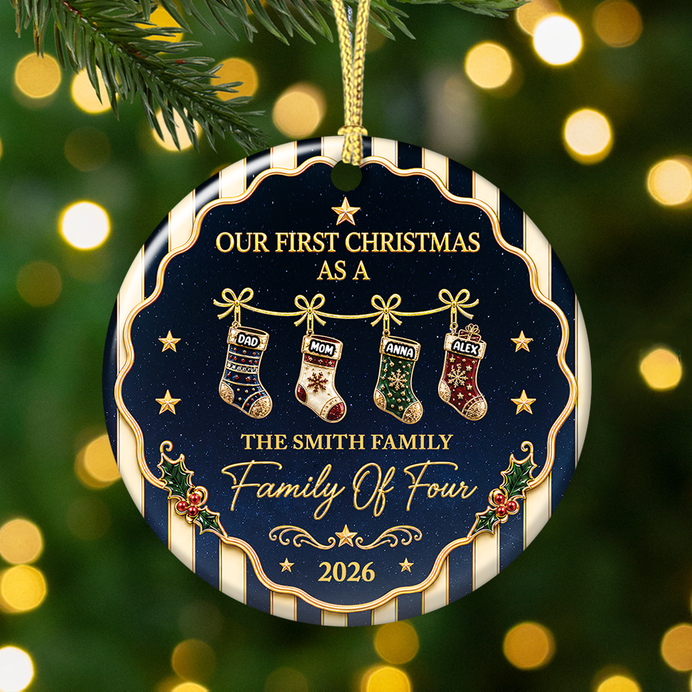 Our First Christmas - Real 3D Ceramic Ornament