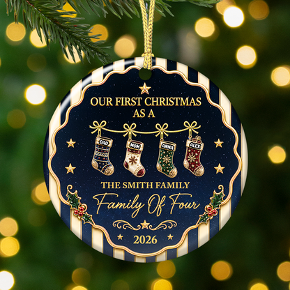 Our First Christmas - Real 3D Ceramic Ornament