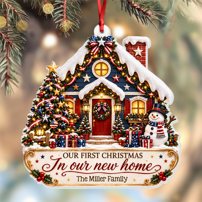 First Christmas in Our New Home - Real 3D Relief Ornament