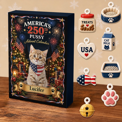 Cat Lovers Advent Calendar 2026 24 Day Christmas Countdown Box With Cute Figurines - Advent Calendar Box-Box&Acrylic
